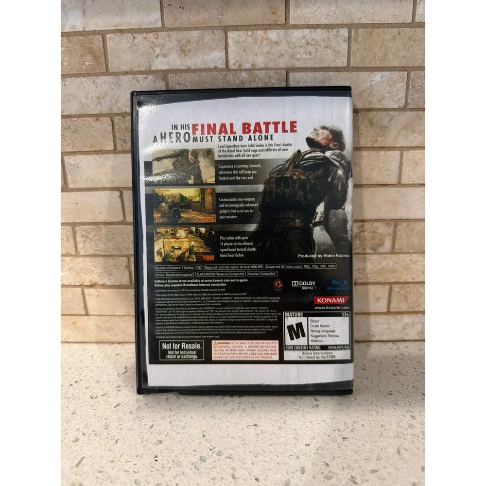 Metal Gear Solid 4 Guns of the Patriots PS3‎ Video Game
